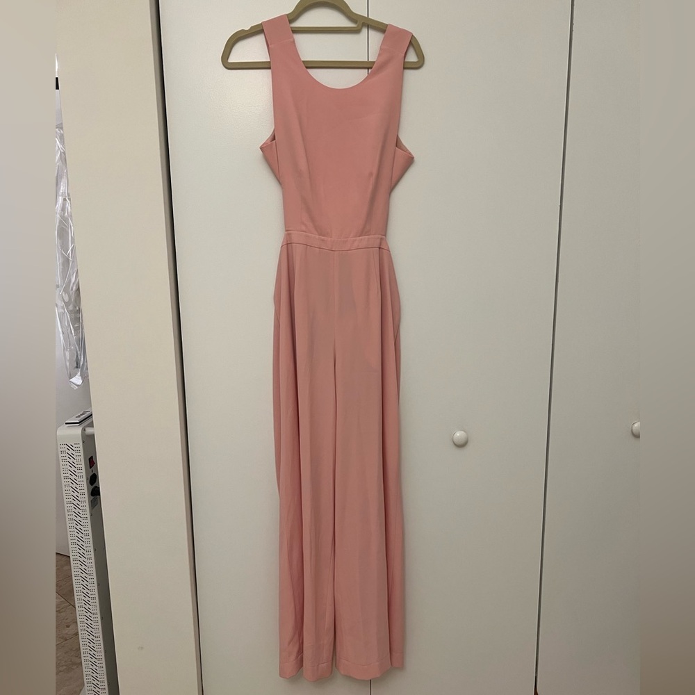 BCBGMAXAZRIA Soft Pink Sleeveless Jumpsuit